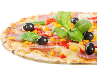 Pizza isolated on white