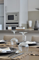 dinner table at the kitchen