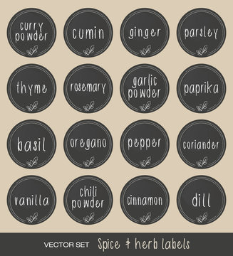 Spice and herb labels