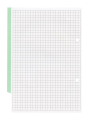 White squared paper sheet background