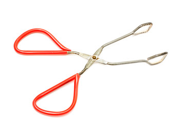 scissor tongs on White Background