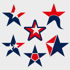 collection of star icons, vector