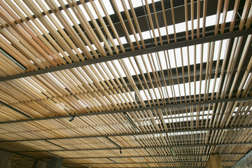 Wood ceiling lath