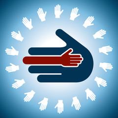human hand unity concept