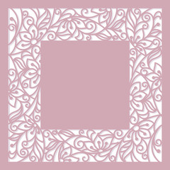 Obraz na płótnie Canvas abstract pink floral frame