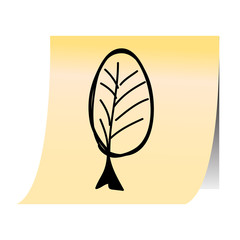 hand drawing cartoon on paper note stickers