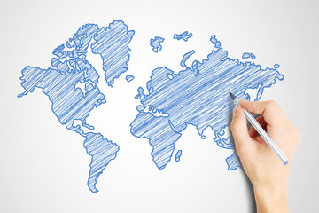 hand drawing map © peshkova