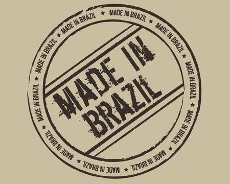 Grunge stamp made in Brazil
