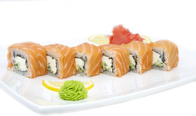 Роллы с лососем