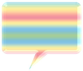 3d multicolored speech bubble illustration