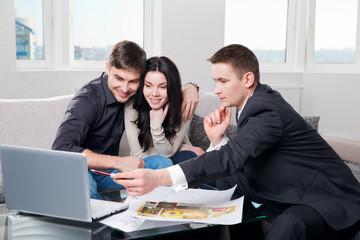 couple is considering future apartment design