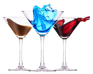 alcoholic cocktail set  splash