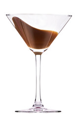 chocolate cocktail with splash