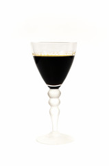 glass with red wine