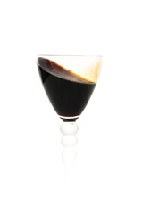 glass with red wine