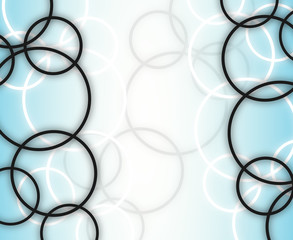 Illustrated Circles, Blue-White Background