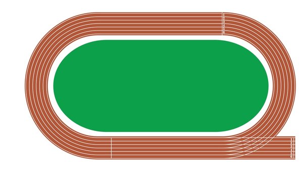 running track with green