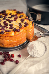 Cranberry  Cheesecake - vintage effect