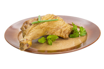 Smoked chicken leg