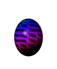 Ei mit Dekomuster blau pink 3D