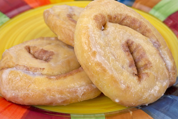 Close view honey buns