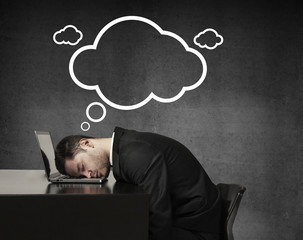 man with cloud