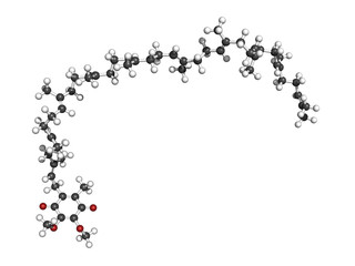 Coenzyme Q10 (ubiquinone), molecular model