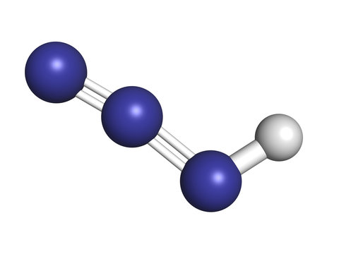 Hydrazoic acid (hydrogen azide) molecule