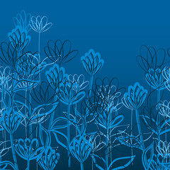 Fototapeta na wymiar delicate blue floral background