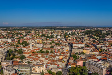 Obraz premium Aerial panorama of Pula