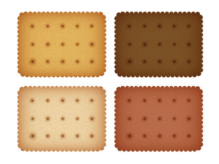 Biscuit Cookie Cracker Collection Vector EPS10