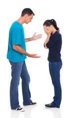 arguing young married couple