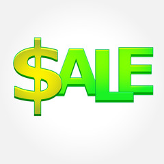 sale sign gold