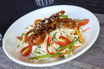 Soft shell crab salad
