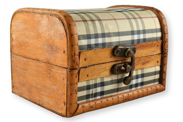 wooden, closed chest