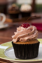 Cupcake with coffee