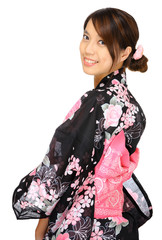 Japanese woman with traditional cloth