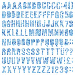 Broken tiles (trencadis) typeset