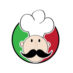 cartoon italian chef