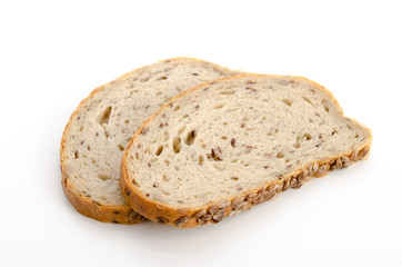 Zwei Brotscheiben Mehrkornbrot