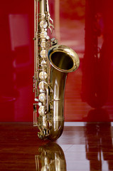 Obraz premium Saxophone brass music instrument