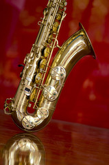 Obraz premium Saxophone brass music instrument