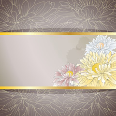 Elegant background with chrysanthemums