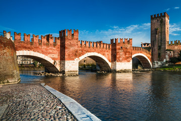 Ponte Scaligero in Verona, Italy