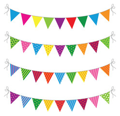 Obraz premium a set of four lines of bunting