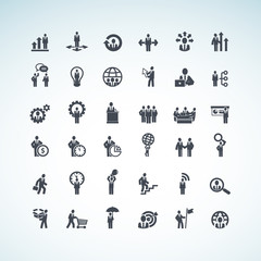 Set of business concept icons