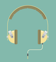 Vintage headphones with cord