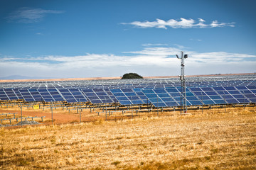 Solar photovoltaics panels field for renewable energy production