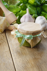 Ingredients for pesto sauce
