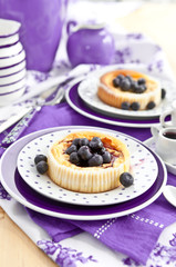 Cheesecake with fresh blueberries